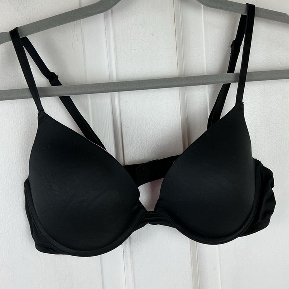 Victoria’s Secret PINK 36B Black Wear Everywhere Push-Up Bra - Picture 2 of 5